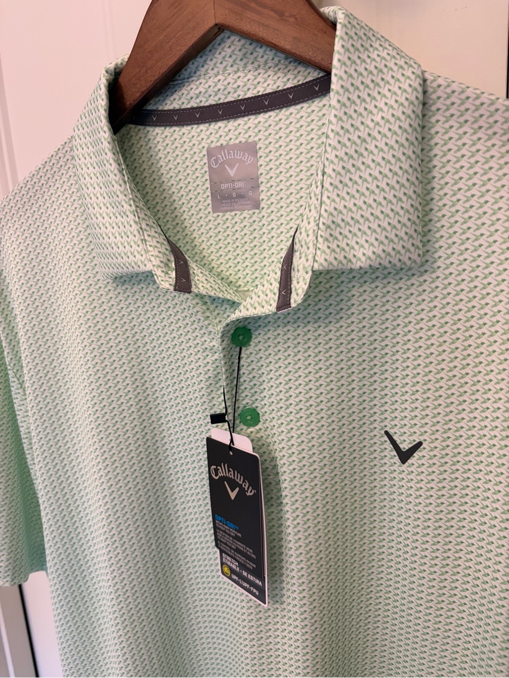 Callaway Light Mint Green Performance Polo Shirt - Picture 4 of 7
